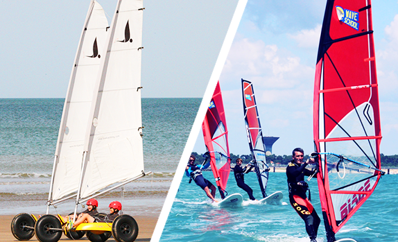 Planche à voile à la Tranche sur mer